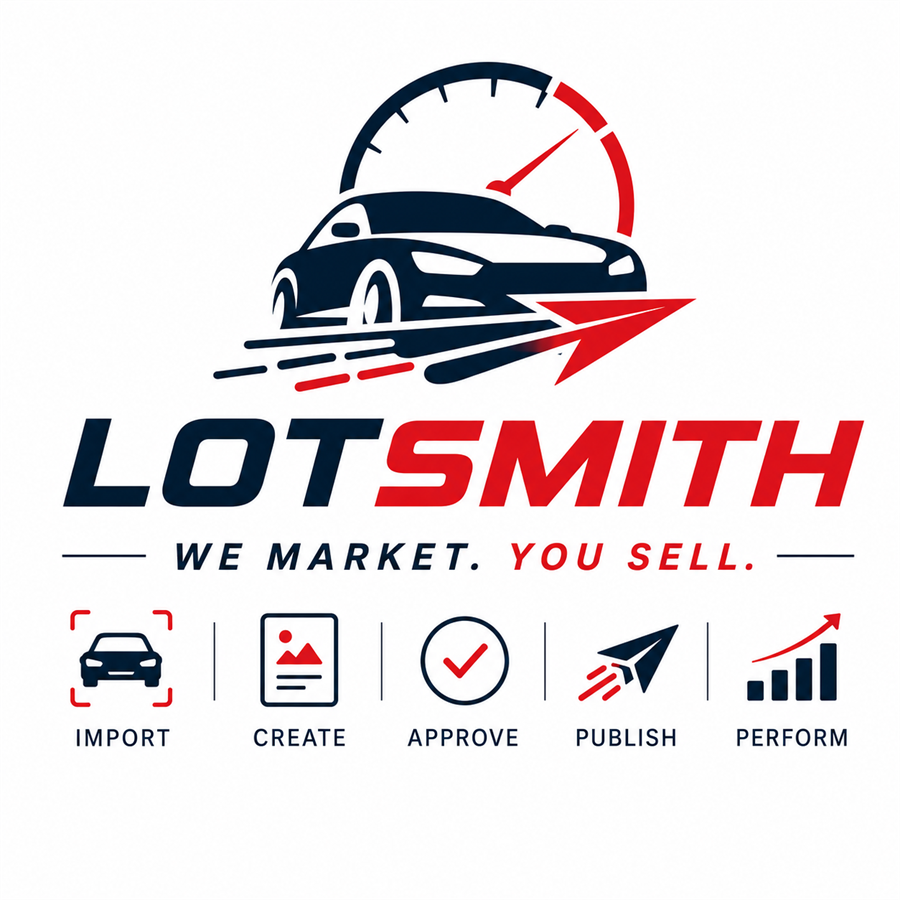 Lotsmith. We market. You sell. Import, create, approve, publish, perform.